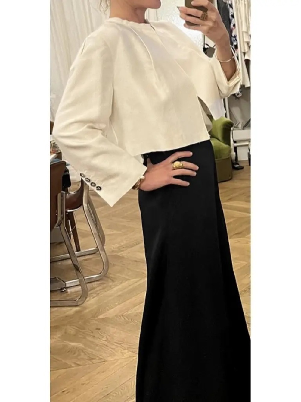 Dolce & Gabbana Gold Cropped Open Jacket
